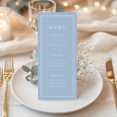 Menu Bleu Poudre Minimaliste Élégant