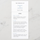 Menu Bleu Poussiéreux Ampersand Mariage | Code QR | Élé (Devant)