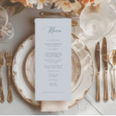 Menu Bleu Poussiéreux Vintage