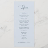 Menu Bleu Poussiéreux Vintage (Devant)