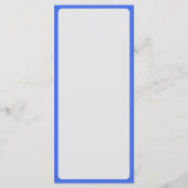 Menu Bleu Royal et Blanc avec Bordure – Personnali (Dos)