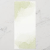 Menu bleu royal fleurs blanches vert feuille mariage (Dos)