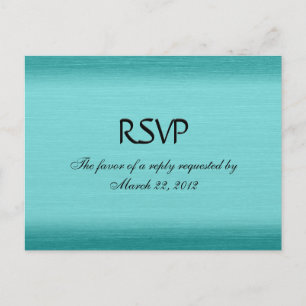 Menu bleu Turquoise brossé RSVP