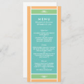 Menu Bloc pastel moderne - Couleurs tropicales - Mariag (Devant / Derrière)