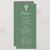 Menu Bloemen Kruis Christeing varen Groen (Voorkant / Achterkant)