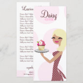 Menu Blonde onduleuse de Cutie de petit gâteau de 311 (Devant / Derrière)