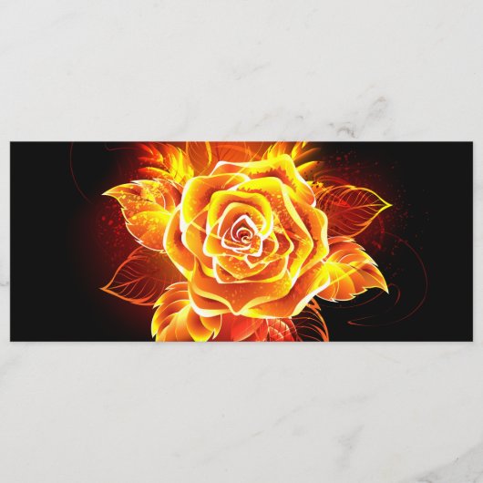 Menu Blooming Fire Rose (Devant)