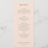 Menu Blossom and Vow Wedding (Devant)