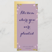 Menu Blossom where you're planted Bookmark (Devant / Derrière)