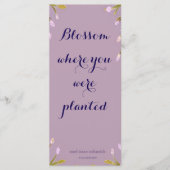 Menu Blossom where you're planted Bookmark (Devant)