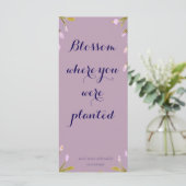 Menu Blossom where you're planted Bookmark (Debout devant)