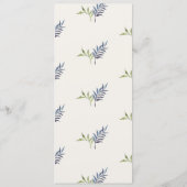 Menu blue and greenery garden crest wreath wedding (Dos)