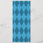 Menu Blue Argyle Wedding (Achterkant)