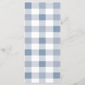 Menu Blue Baby Shoes Gingham Boy Booties Baby Shower (Dos)