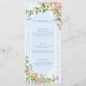Menu Blue Chinoiserie Floral - Trianon (Voorkant)
