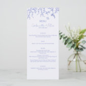 Menu Blue Chinoiserie Wedding (Staand voorkant)