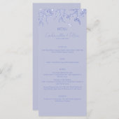 Menu Blue Chinoiserie Wedding (Voorkant / Achterkant)