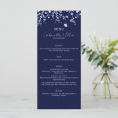 Menu Blue Chinoiserie Wedding (Staand voorkant)