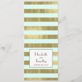 Menu Blue Gold Foil Stripes (Achterkant)