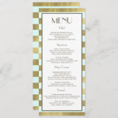 Menu Blue Gold Foil Stripes (Voorkant / Achterkant)