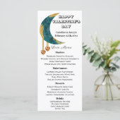 Menu Blue Gold Moon Orange Coeur Bijoux Saint-Valentin (Debout devant)