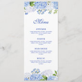 Menu Blue Hydrangea Classic (Devant)