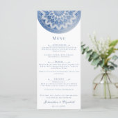 Menu Blue Lace Mandala Wedding (Debout devant)