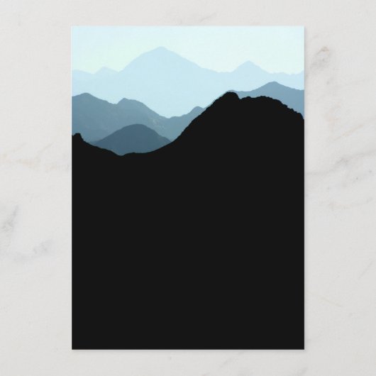 Menu Blue Mountain Range, Mariage rustique (Dos)