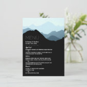 Menu Blue Mountain Range, Mariage rustique (Debout devant)