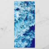 Menu Blue Ocean Water Mariage (Dos)