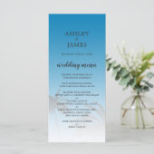 Menu Blue Tropical Palm Tree Beach Wedding (Debout devant)