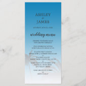 Menu Blue Tropical Palm Tree Beach Wedding (Devant)