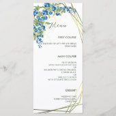 Menu Blueberry avec Faux Gold Foil Frame Rustique Maria (Devant)