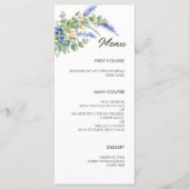 Menu Blueberry Fleur sauvage Lavender Russe Mariage (Devant)