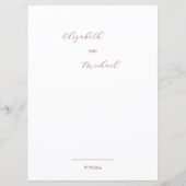 Menu  Blush 3D Boho Flowers White (Dos)