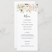 Menu Blush and Greenery Wedding Shower (Voorkant / Achterkant)