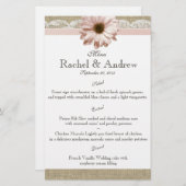 Menu Blush Daisy Country Lace (Voorkant / Achterkant)