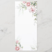 Menu Blush & Eucalyptus Floral Mariage (Dos)