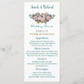 Menu Blush Floral Mariage (Devant)