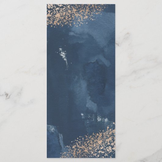 Menu Blush, Gold & Navy Wedding (Achterkant)