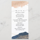 Menu Blush, Gold & Navy Wedding (Voorkant)