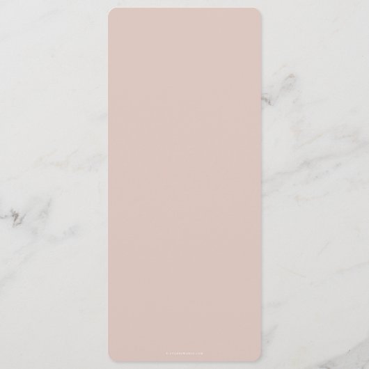 Menu Blush Leaf Motif Thanksgiving Dîner Appartement 4  (Dos)