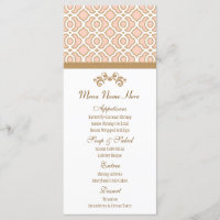 Menu Blush Pink et Gold Marocain
