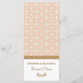 Menu Blush Pink et Gold Marocain (Dos)