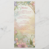 Menu Blush Pink Floral Quinceanera Celebration (Devant)