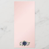 Menu Blush Pink Navy Blue Gold FlorMariage (Dos)