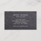 Menu Board Typography Hair By Name Visitekaartje (Achterkant)