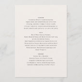 Menu bohemian botanical modern elegant foliage (Dos)