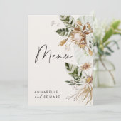 Menu bohemian botanical modern elegant foliage (Debout devant)