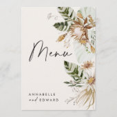 Menu bohemian botanical modern elegant foliage (Devant)